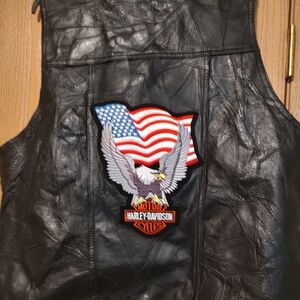 Leather Harley vest
